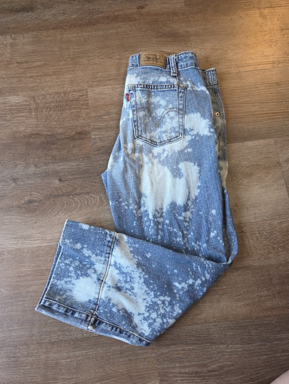 Vintage 2006 Levi's Capri 515 Custom Acid Dyed Jeans Womens size 4